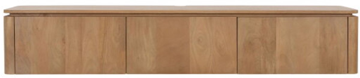 Zwevend tv meubel Dallas Naturel Mangohout 165 cm