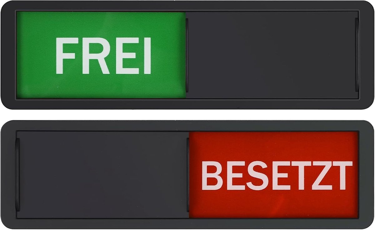 Toiletbezetbord met schuifmechanisme, 17.8 x 5 cm, magnetisch, ideaal voor wachtruimtes en vergaderkamers, ruimte-indicator voor status en privacy