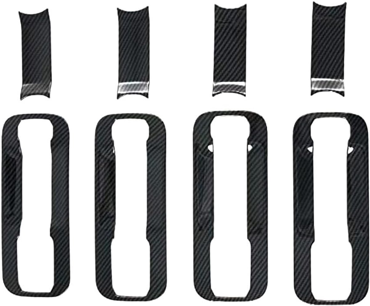 Set van 8 zwarte/zilveren ABS kunststof deksels voor buitendeur van F150 2015-2019, perfect voor vervanging en bescherming