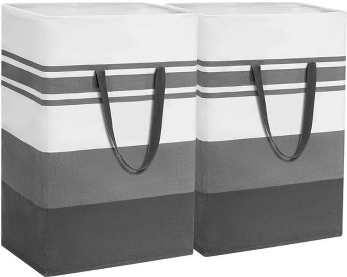Wasmand Opvouwbaar 75 Liter - 2 Stuks - Smalle Wasmand - Opbergmand - Wasverzamelaar - 60 x 40 x 34 cm - Wasbak
