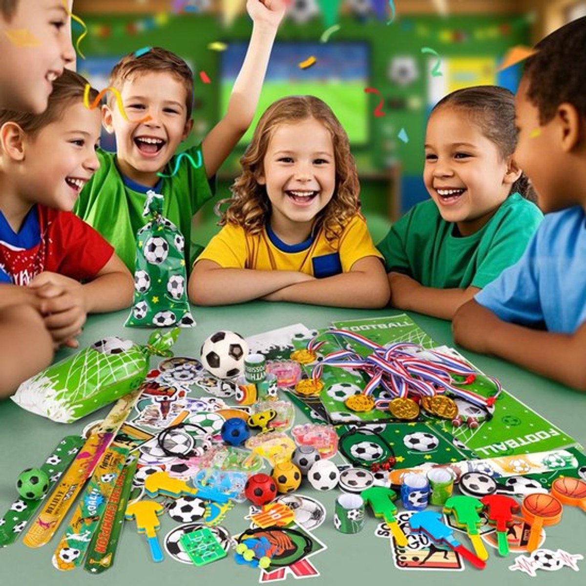 Voetbalset 113-delig - Piñata - Verjaardag - Voetbalaccessoires - Kinderfeest - Decoratieve geschenken - Feestset