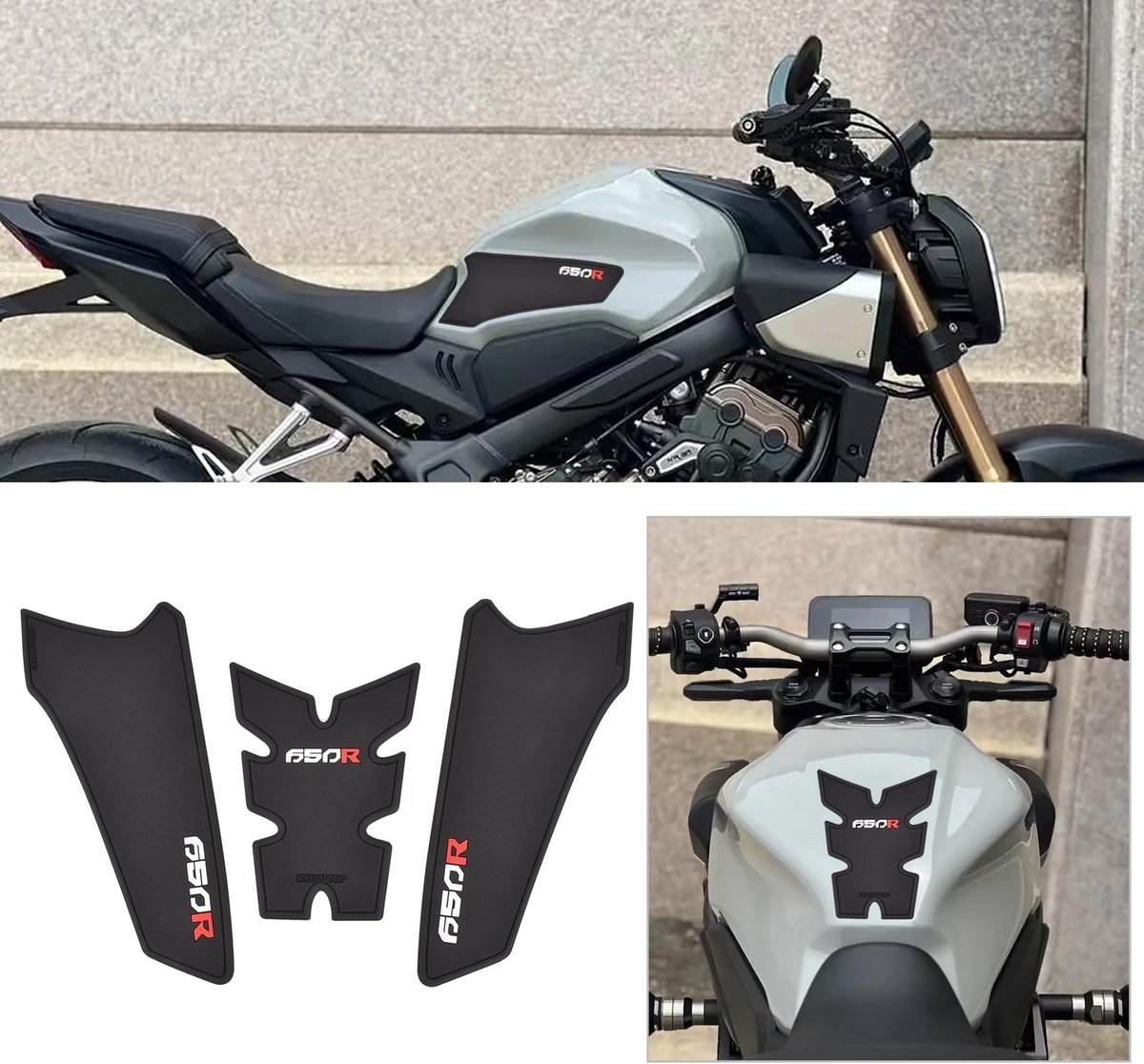 Solidchoice - Motorfiets Tankpad en Knie Grip Decals voor CB650R