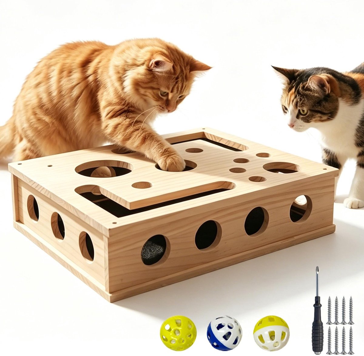 Solidchoice - Kattenverzorging Speelgoed met Krabpuzzel
