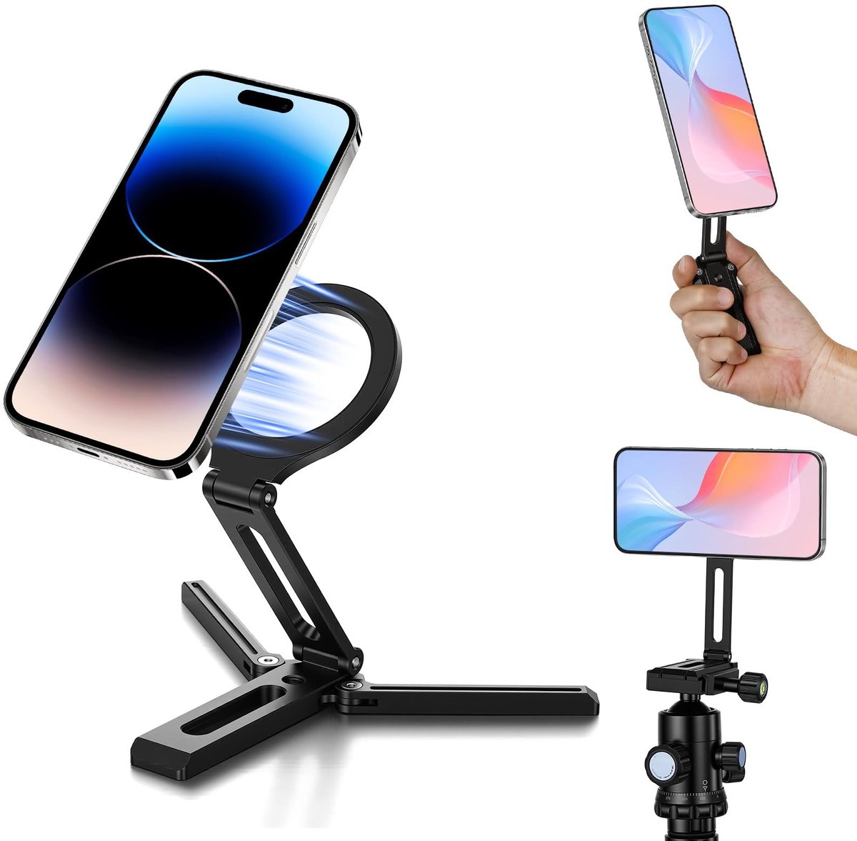 Solidchoice - Aluminium Magnetische Telefoon Tripod Stand voor Video-opnames