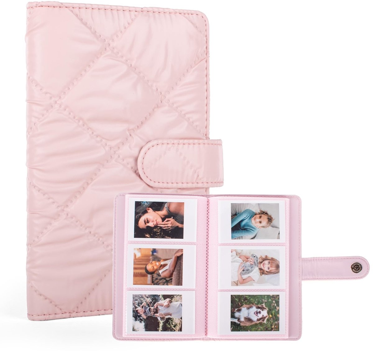 Solidchoice - 108 Pocket Fotoalbum voor Instax Mini Film - PU Leren Hoes - Roze