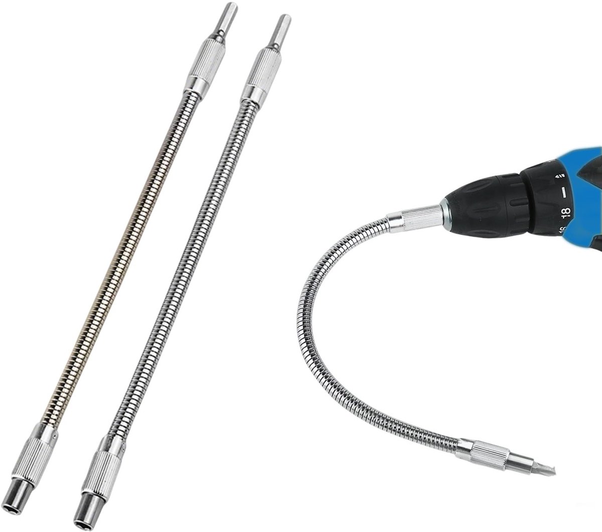 Solidchoice - Set van 2 Flexibele Schachten voor Boor, 300 mm