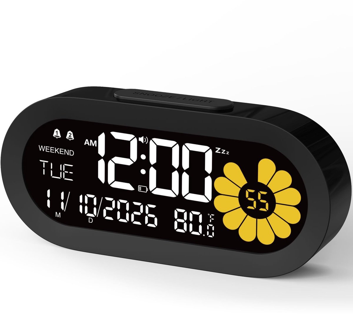 Solidchoice - Digitale Wekkerradio met USB-C Voeding en Batterijbackup