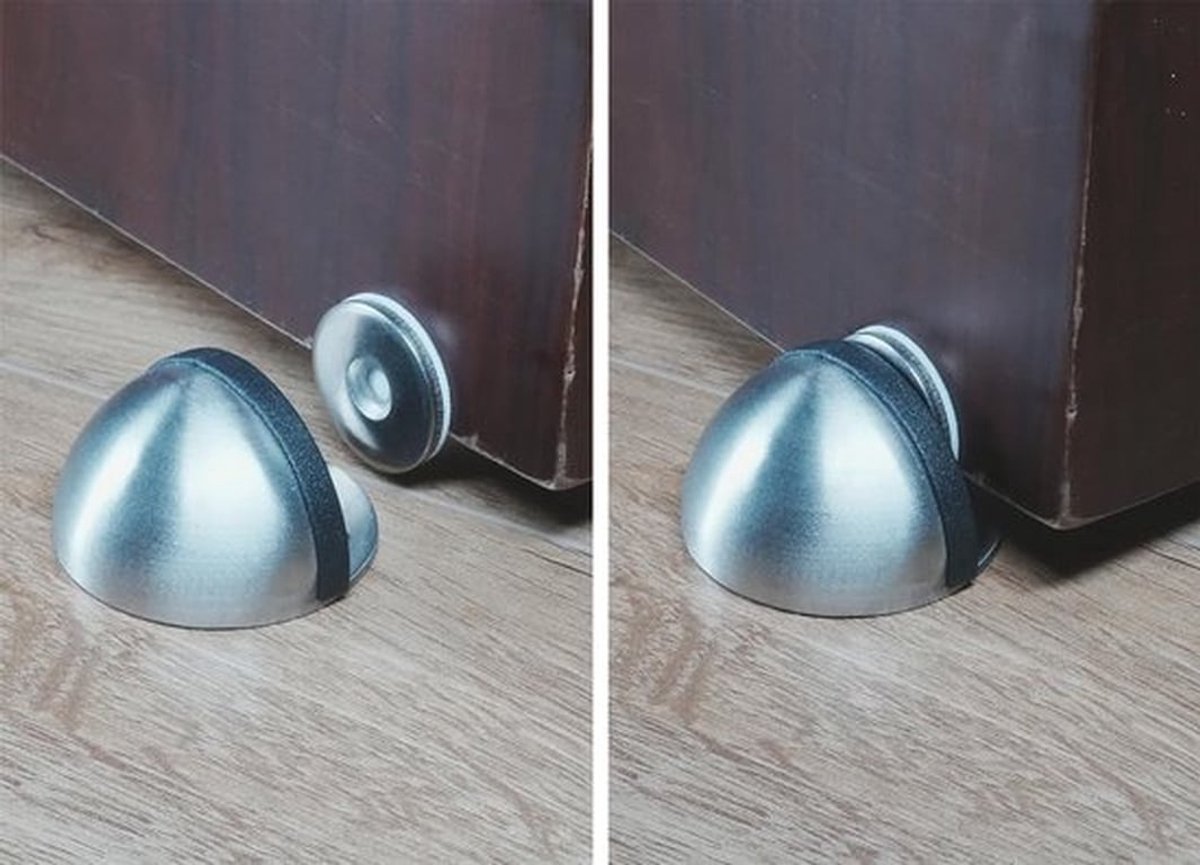Deurvergrendeling - Magnetische deurstopperset - Roestvrij staal - Onzichtbare bescherming van muren en deuren - Antiek brons
