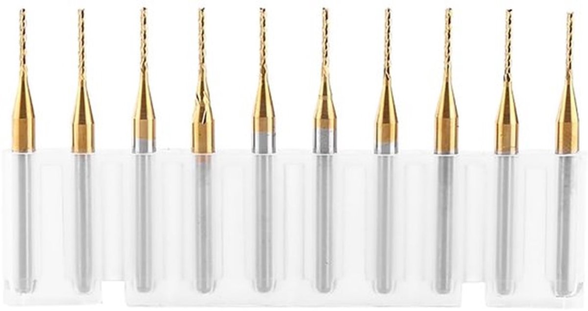 CNC frees-set - 10-delige set met 3,17 mm tungstencarbide - voor precisiegraveren - hoogwaardige materialen - geschikt voor