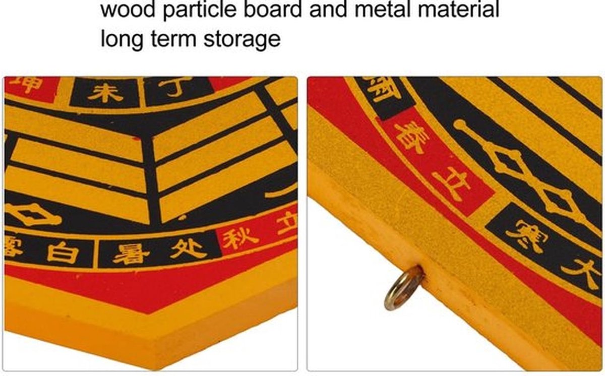 Bagua-Spiegel Traditioneel - Feng Shui-Spiegel - Houten Omlijsting - Hangend Ornament - Bescherming tegen Negatieve Energie - Geluk Brengen