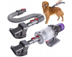 Rosfix GroomSet Pro V7–V11 - Borstel Set met Uittrekbare Metalen Naalden - Flexibele Slang 52–160 cm - Geschikt voor Dyson
