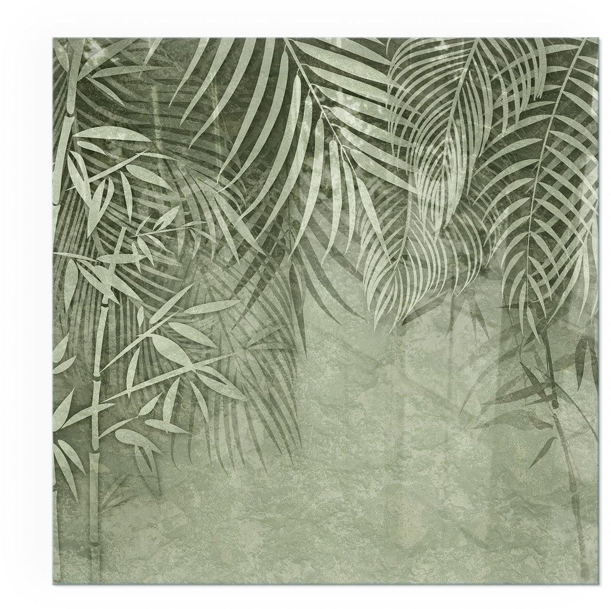 ArtPrintCavePlaat voor onder kachel - 50x50cm - Vloerplaat voor houtkachel - Kachel vloerplaat Groen - Vloerplaat openhaard
