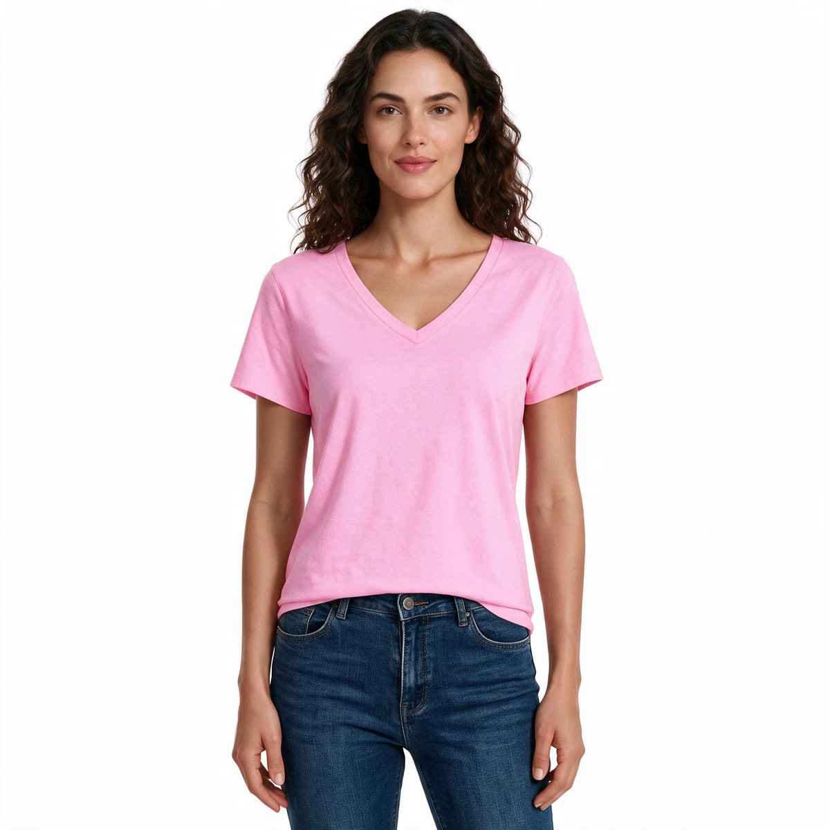 Imily Bela Dames Basic T-shirt met V-hals