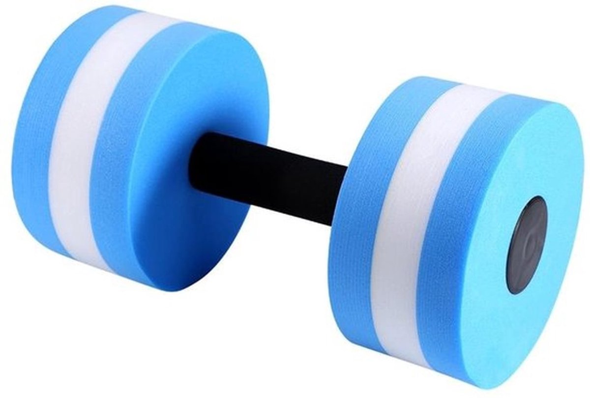Aqua Dumbbells Lichtgewicht - Set van 2 - EVA Schuim - Watergymnastiek - Aërobe Oefeningen - Blauw - 10,6 x 5,9 inch - Waterdumbbells