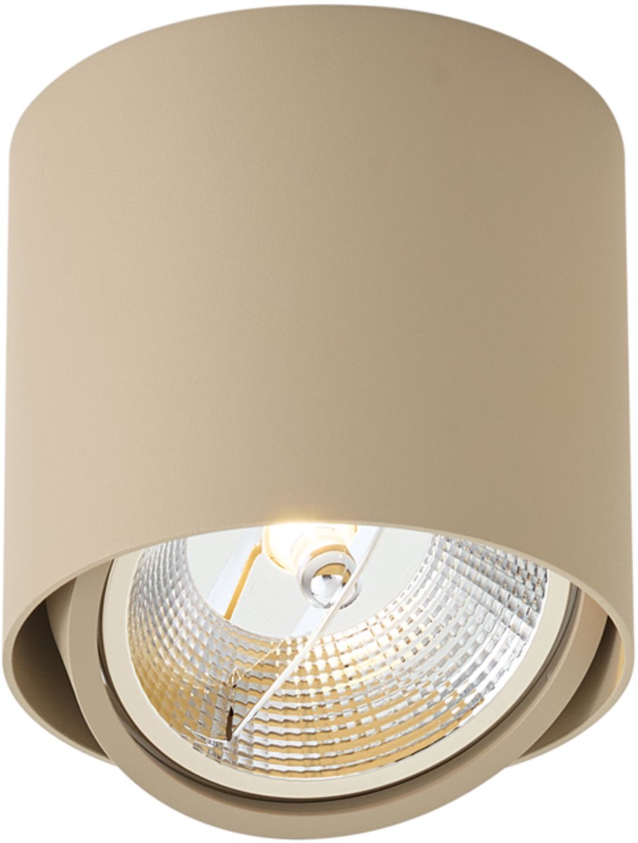 Qazqa verstelbare spot, opbouwspot, plafondspot - Impact - taupe , max. 20W, geschikt voor led, 13.2cm, ideaal als keuken en woonkamer lamp