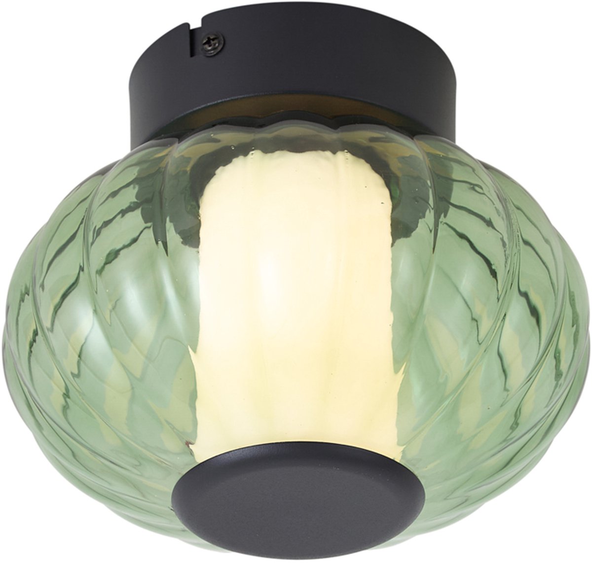Qazqa led design plafondlamp, plafonniere - Margherite - zwart, dimbaar, 18cm, ideaal als hal, slaapkamer en woonkamer lamp