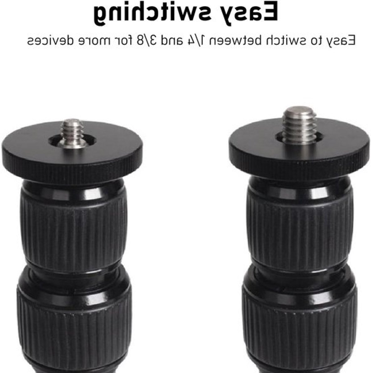 Telescopische Statiefverlengingsstang, Lichtgewicht Aluminium 3-delige Verlenging voor Camera's, Smartphone Bevestigingen en Stabilizers