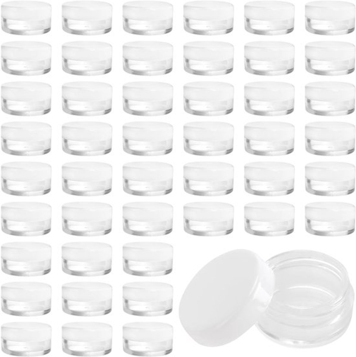 200PCS 5ml Cosmetische Potjes, 5g Mini Plastic Reiskcontainers met Deksels voor Make-up en Oogschaduw