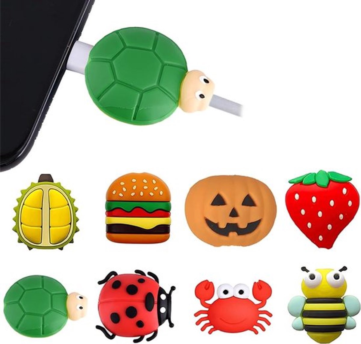Kabelbescherming voor dieren - Set van 8 - Voorkomt kabelbreuken - Telefoon en USB-lader Protect