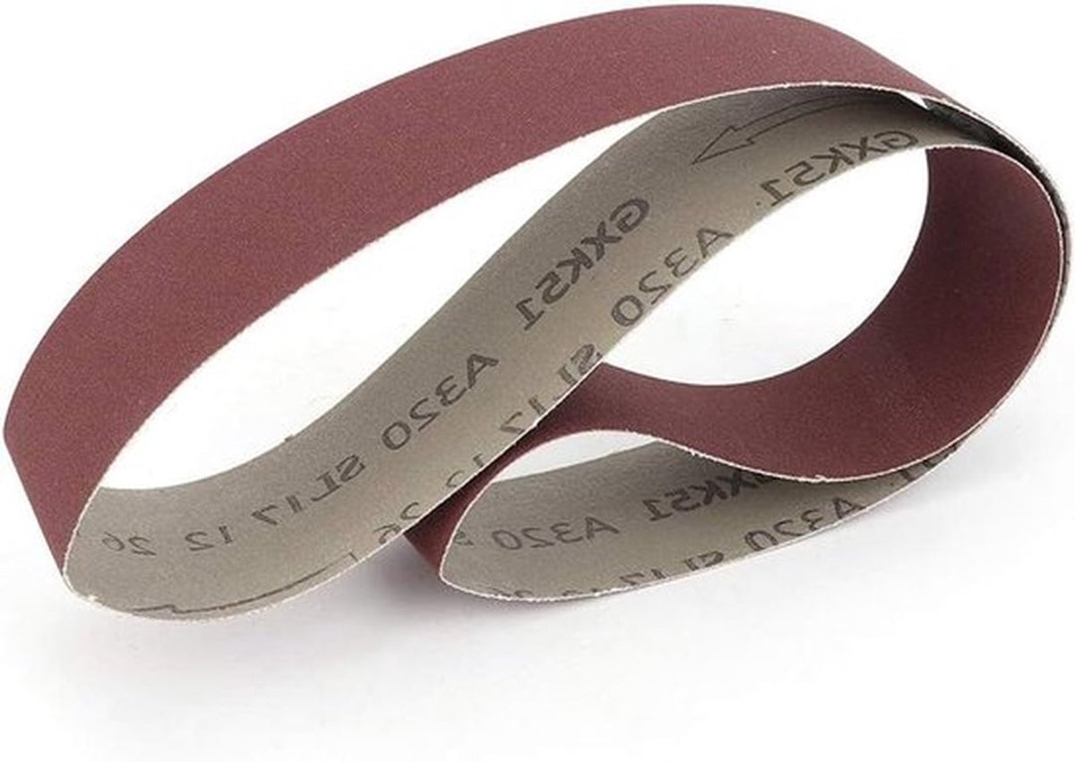 Schuurband - Aluminiumoxide Korrel 320 Korrel 400 Korrel 600 - Slijpen Polijsten - Set van 10 - GXK51-B - Geschikt voor GXK51+GXK51 - Driekleurig