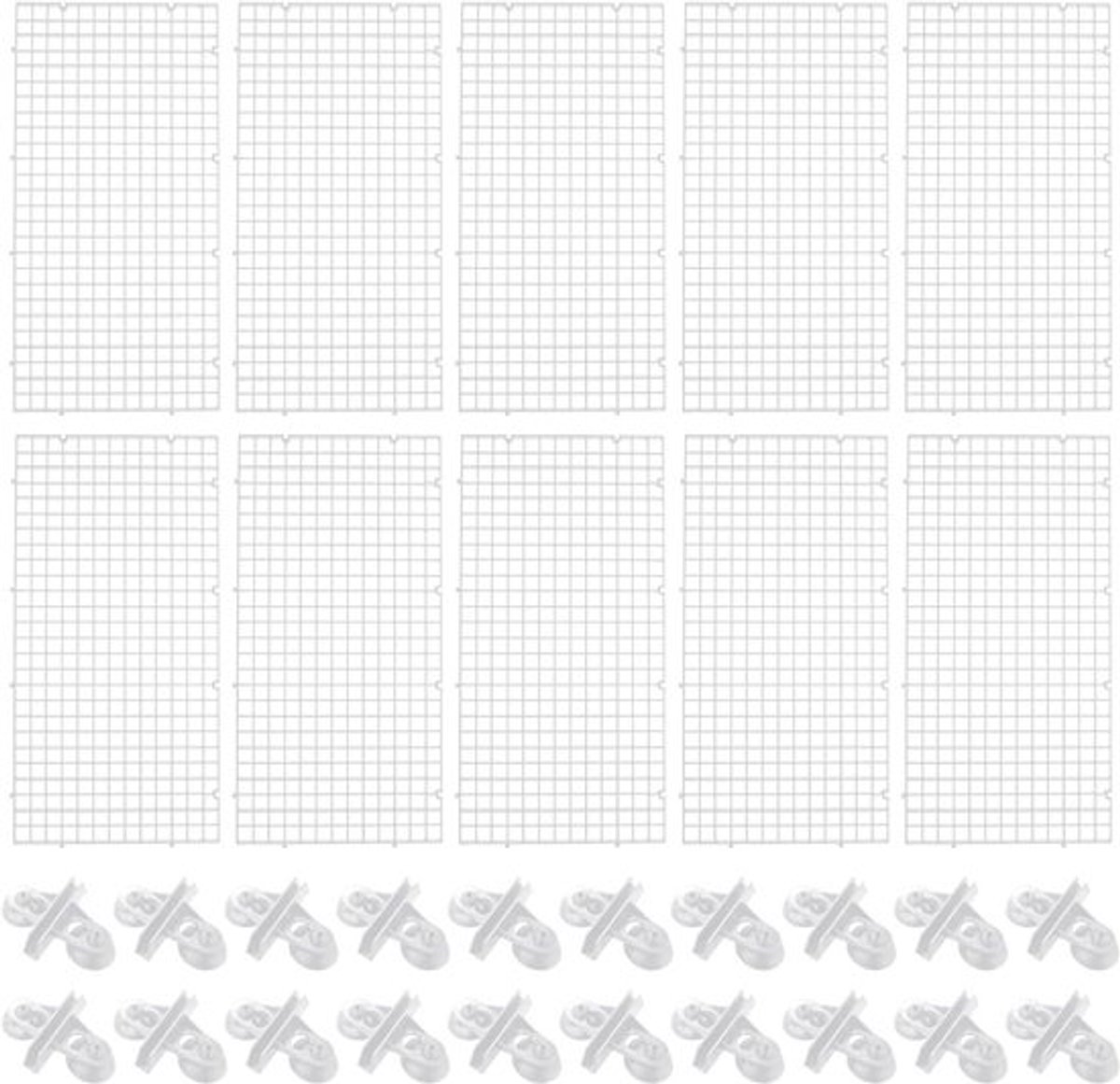Aquarium Verdeler Isolatiepaneel Partitie Scheiding Transparant Gemengde Fokken Vis Vecht 10 stuks - Partitiepaneel - Voor Verschillende Vissoorten - Transparant 20 stuks Zuignapclips
