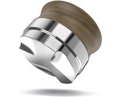 Espresso verdeler 58 mm voor gelijkmatige koffie verdeling, barista tool van walnotenhout, hoogte verstelbaar van 4-7 mm, perfecte tamper accessoires.