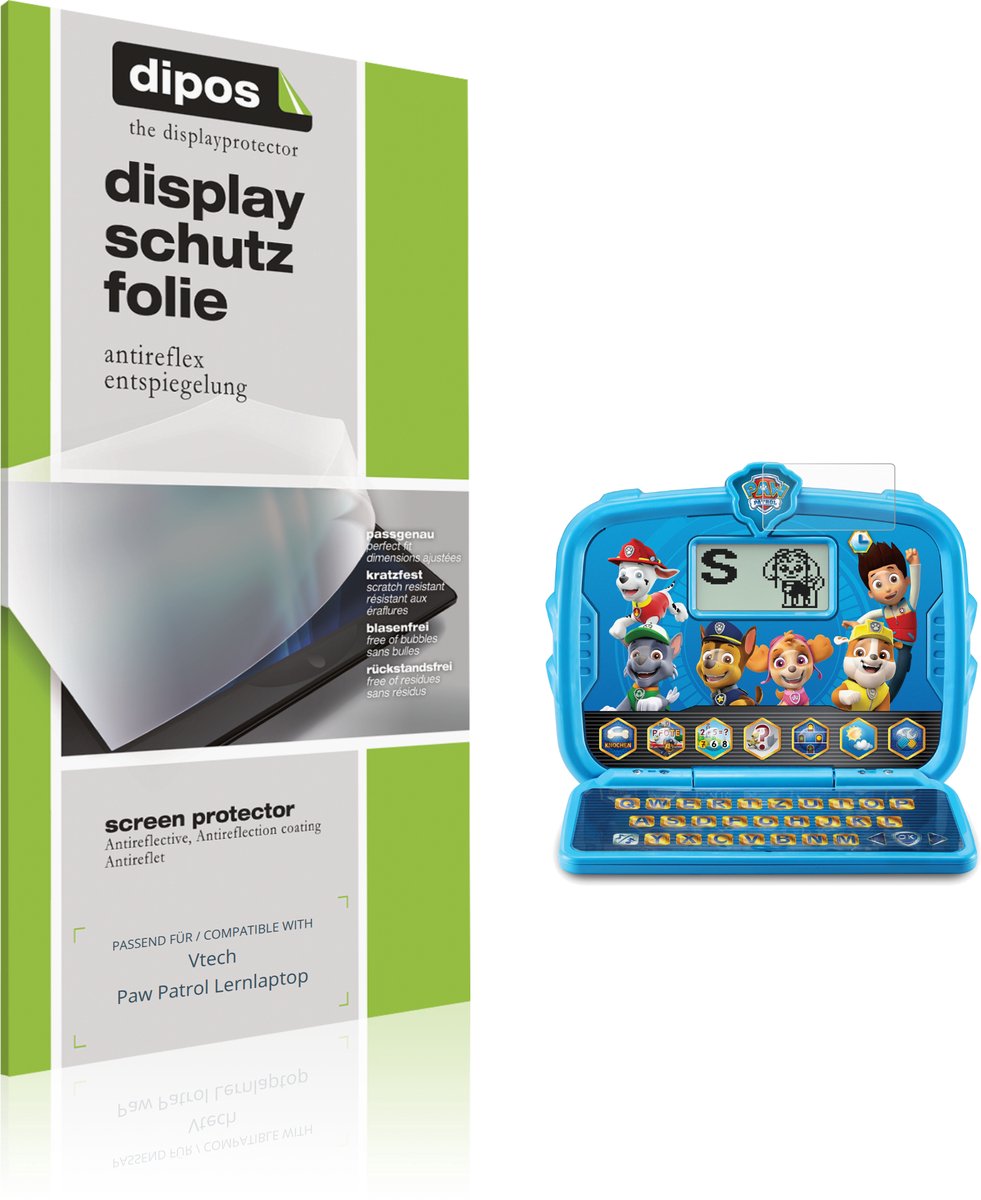dipos – 2x Matte Beschermfolie geschikt voor Vtech Paw Patrol Lernlaptop | Krasbestendige & antireflecterende Screenprotector Ultra-Thin