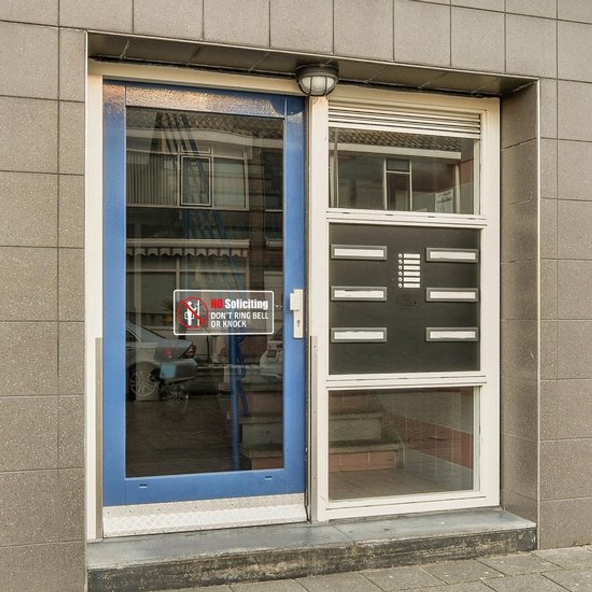 Geen Werven Bord 5 Stuks - Zelfklevende Vinyl Stickers - Geschikt voor Raam, Deur en Muur
