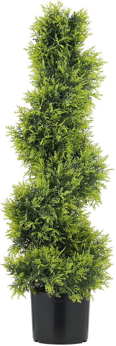 HOMCOM Kunstmatige Topiaries Kunststof, Metaal Ø16,5 x 90H cm Groen