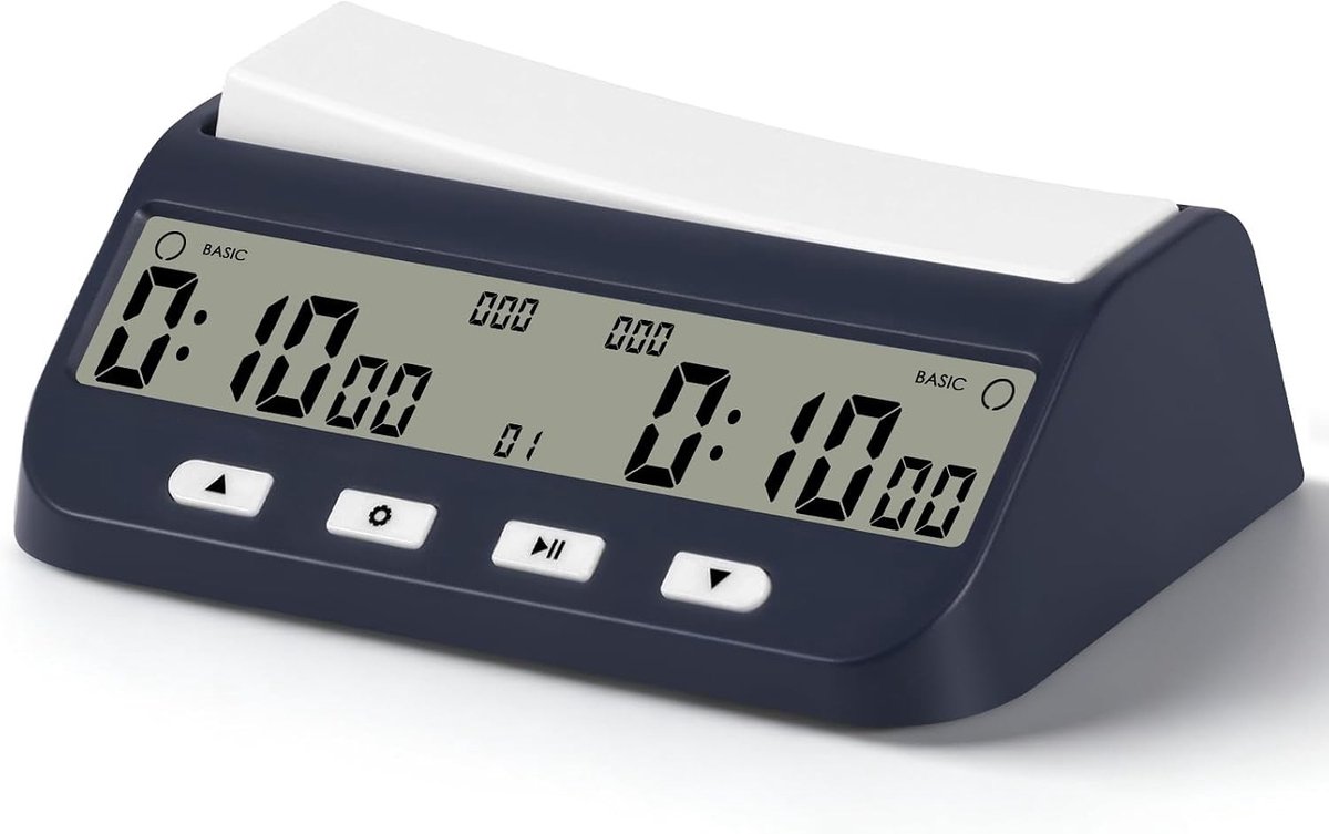 Digitale Schaakklok - Zwart - 140 x 85 x 50 mm - Professionele Timer voor Thuis en Toernooien