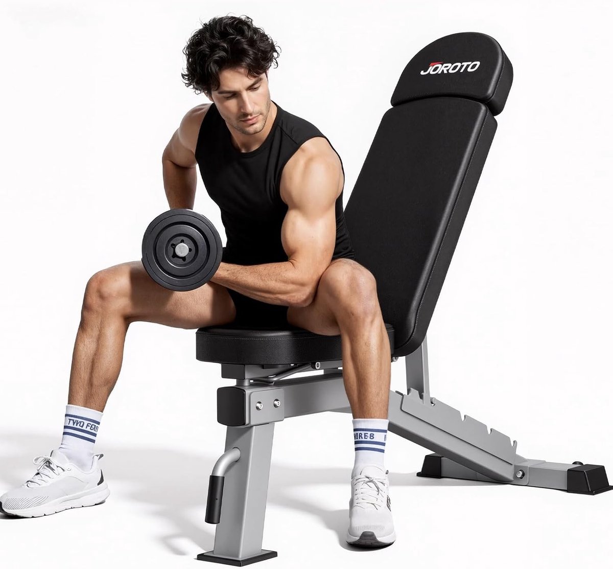 Premium Halterbank - Zwart - Verstelbare Fitnessbank - Voor Thuisgebruik en Volledige Lichaamstraining