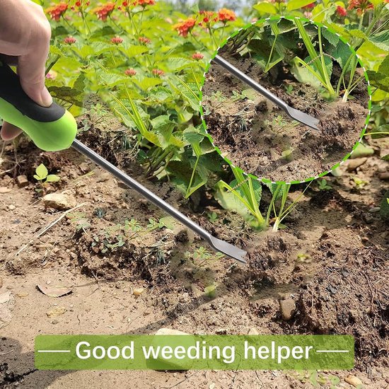 Onkruidverwijderaar - Roestvrij staal - Ergonomisch ontwerp - Handgereedschap voor de tuin — afbeelding 3