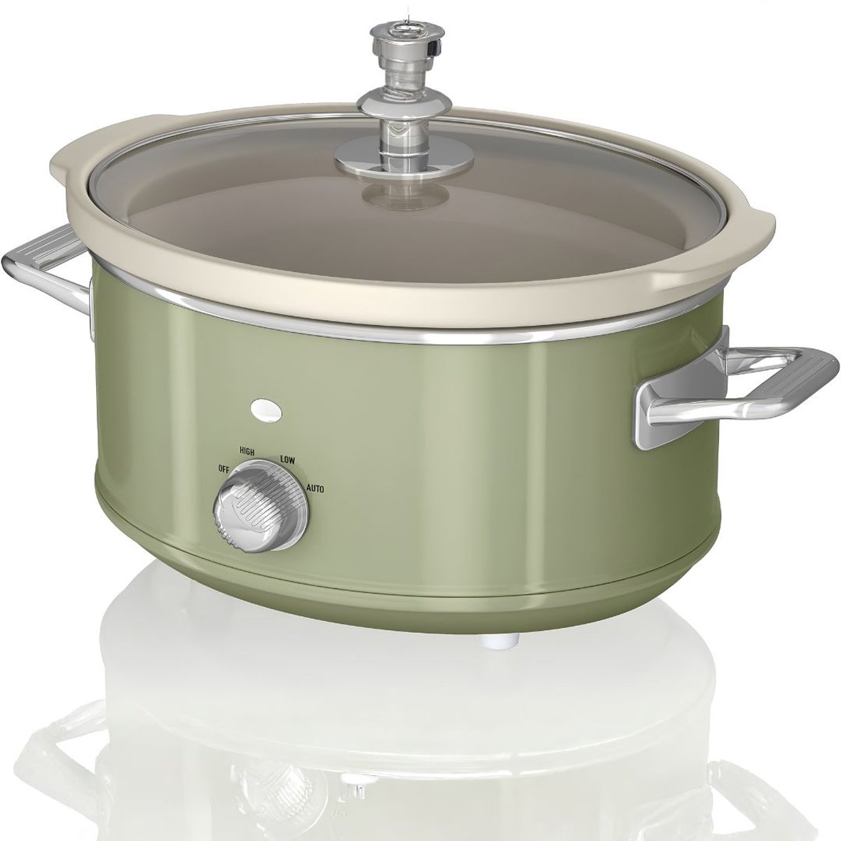 SP® Slowcooker - Warmhoudfunctie - Keramische Binnenpan - Groen - 27cm x 33cm x 22cm