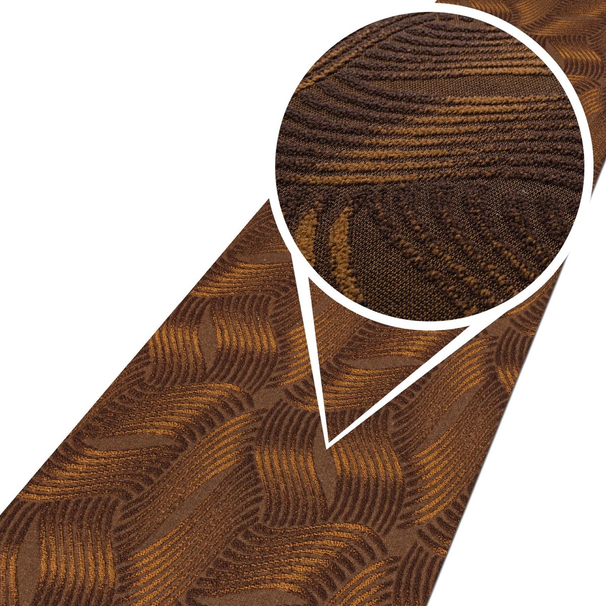 ANRO Tapijtloper Julianna Bruin 120x50cm – Velours Gangloper Antislip Keukenloper Hal Op Maat