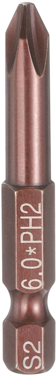 Phillips Schroevendraaier Bit Set PH2 met 1/4" Sechskantschaft en 50mm lengte