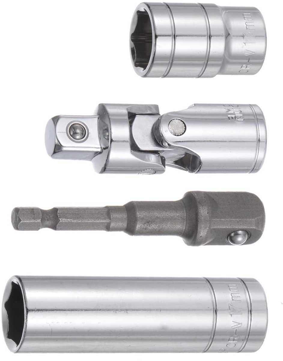 Dailygoods - 4-delige Socket Accessoireset met Adapter