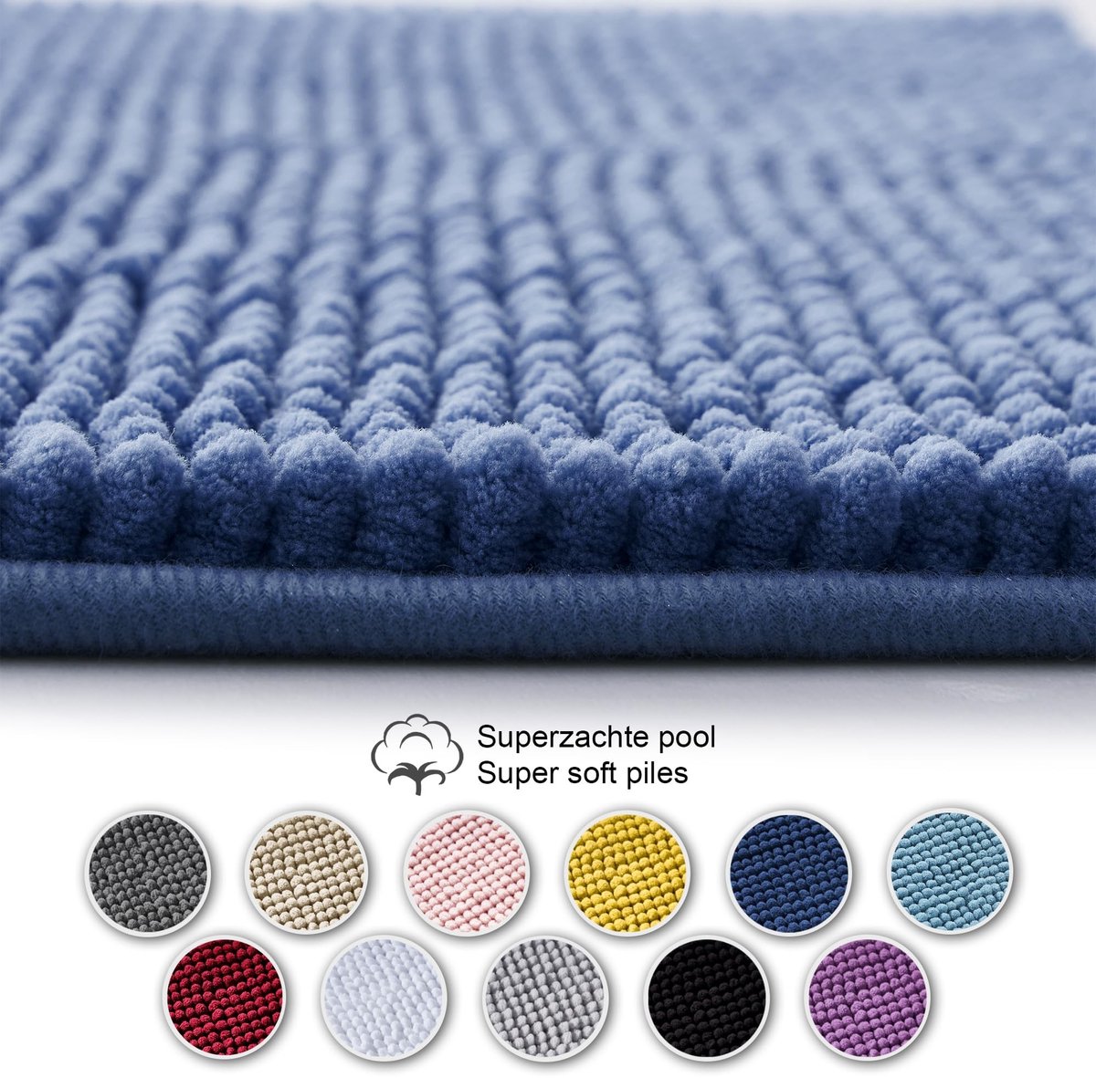 Dailygoods- Badmat Antislip 40x60 cm - Super absorberend - Machinewasbaar - Geschikt voor 