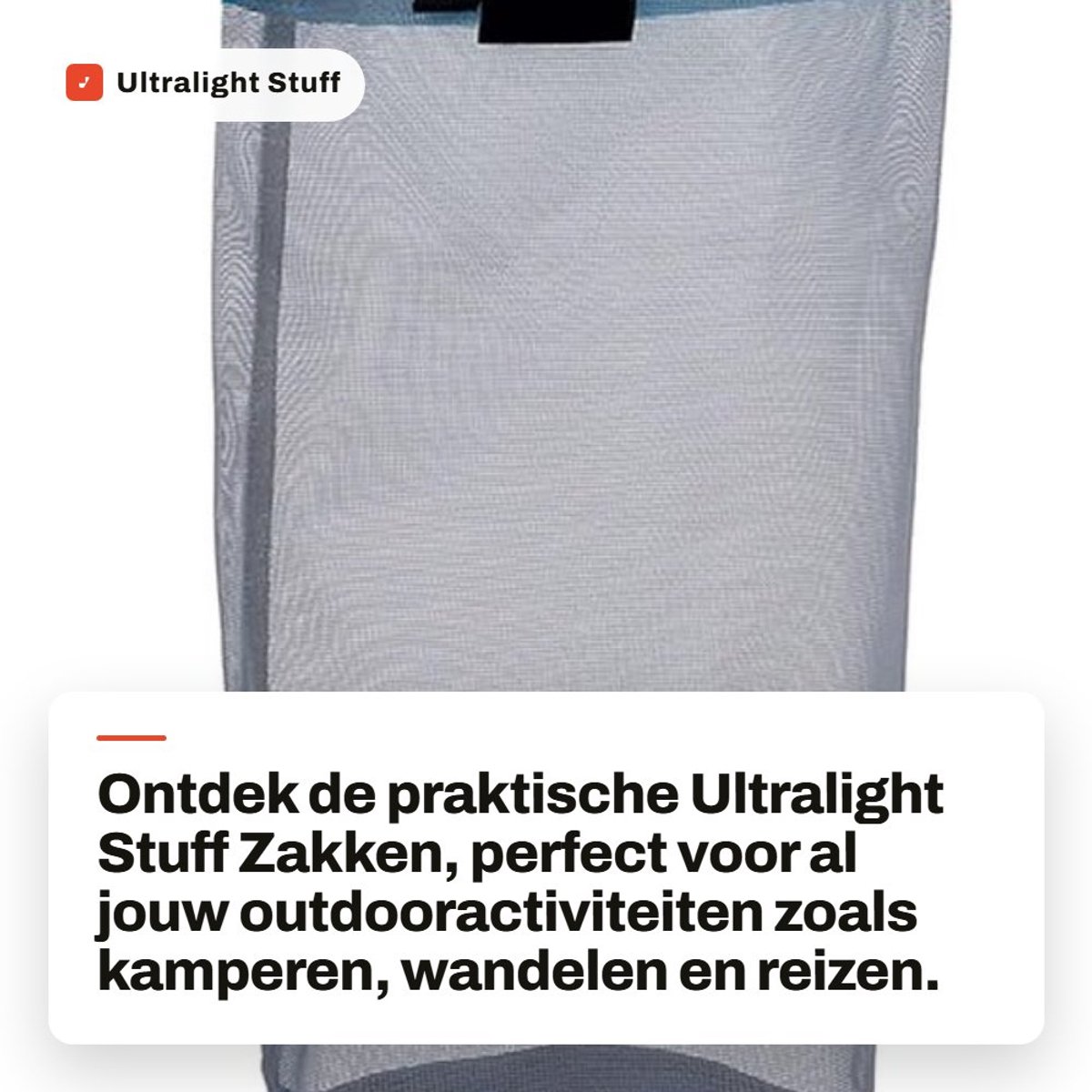 Dailygoods- Opbergtas Ultralicht - Mesh Opbergtas - Duurzaam Materiaal - Camping/Wandelen - Vijf Maten - Hoge Sterkte - Opbergzak