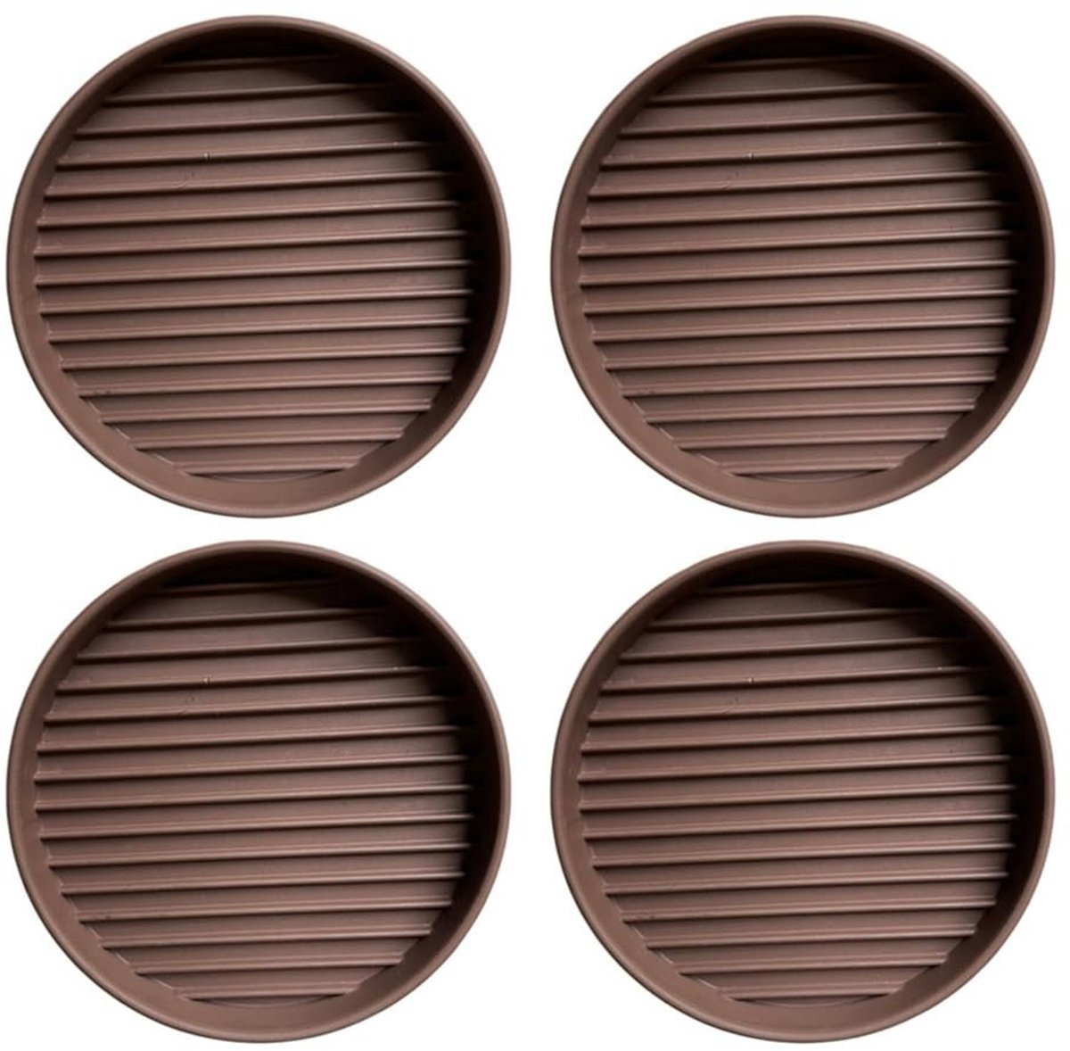 Dailygoods- Caster Cups - 4 Stuks - 5,1 cm Ronde Rubber Antislip Vloerbeschermer - Voor Ta