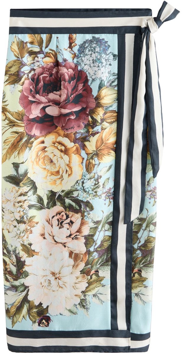 Next - Dames - Midi-wikkelrok - Blauw