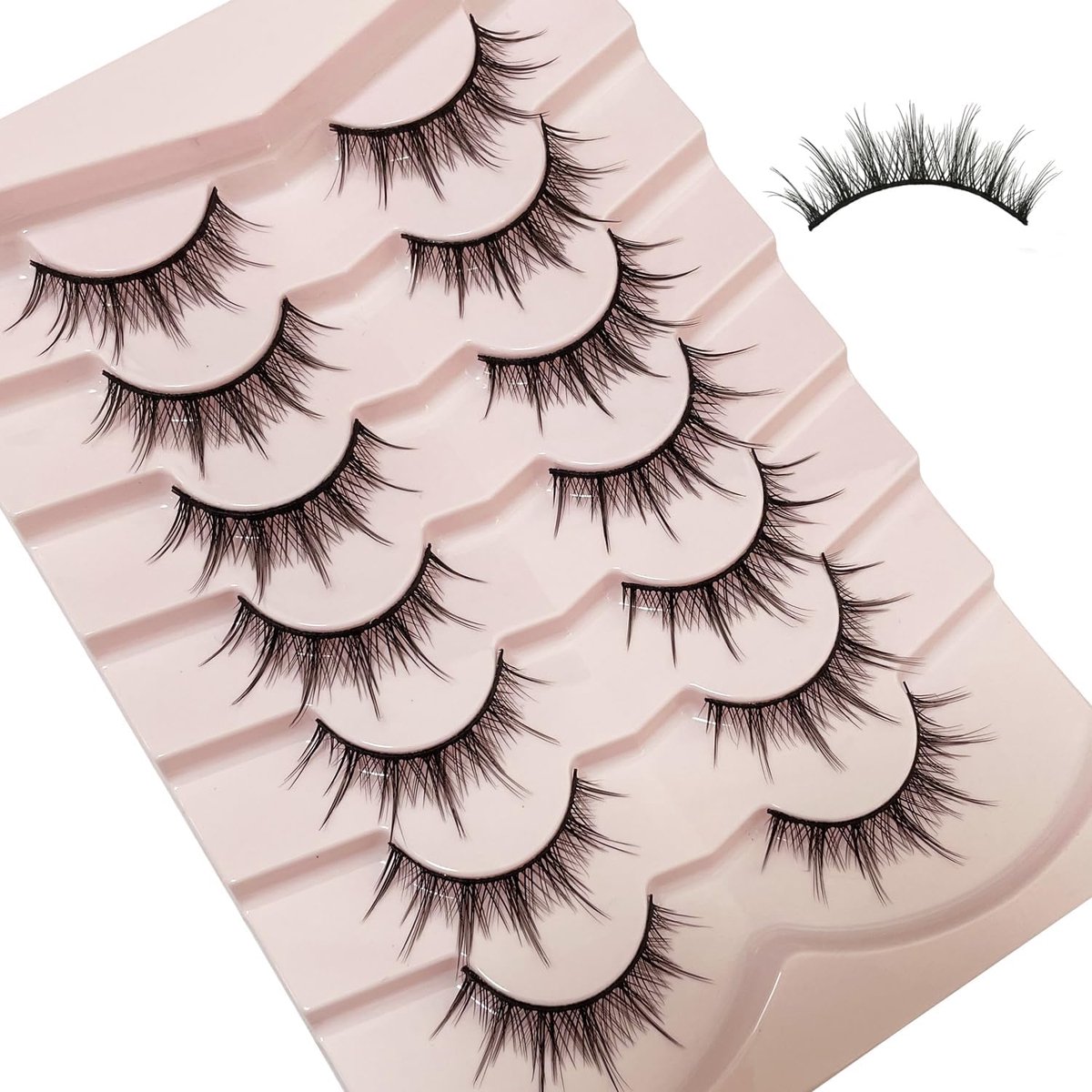 Wimpers Natuurlijk Uiterlijk Kunstwimpers Kostuum Stijl Wimpers 7 Paar/Pakket (6-13mm, K10)