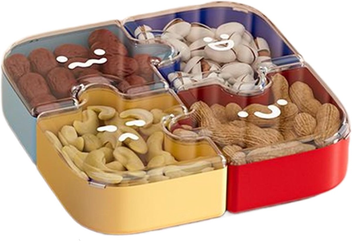 Snackdozen Voor Kinderen Herbruikbaar Serveerschaal Met Deksel | Herbruikbare Snackdozen met Deksels Voor Dessert Snoep Chocolade Thuis Keuken School Picknick Camping Feestjes Volwassenen