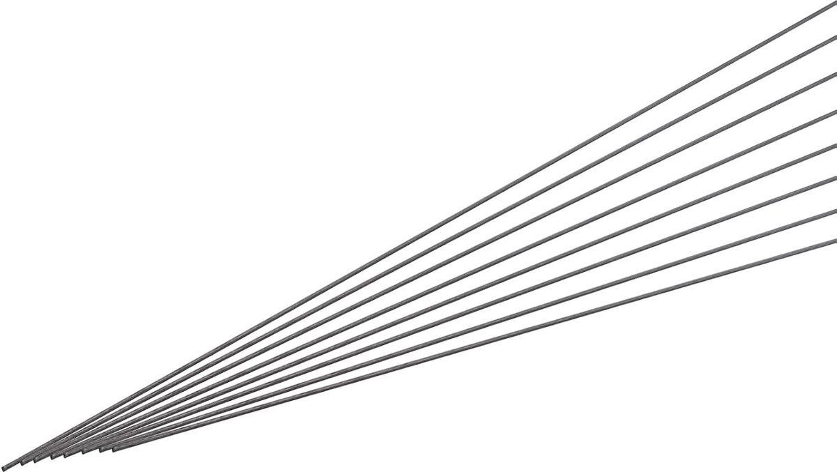 Koolstofvezelstang, 0,5 mm x 300 mm voor RC auto vliegtuig DIY gereedschap vleugelbuis quadcopter arm, verpakking van 8 stuks