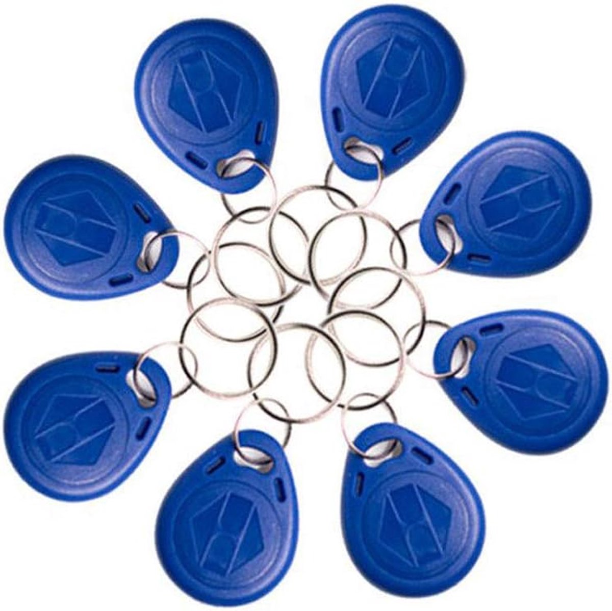 Sleutelhanger, 125KHz, T5577/EM4305, RFID-beschrijfbaar, tag token, NFC, nabijheidsidentificatie, toegangscontrole, sleutelkaart, Fob, voor beveiligingssysteem, Entry Blue Color (50)