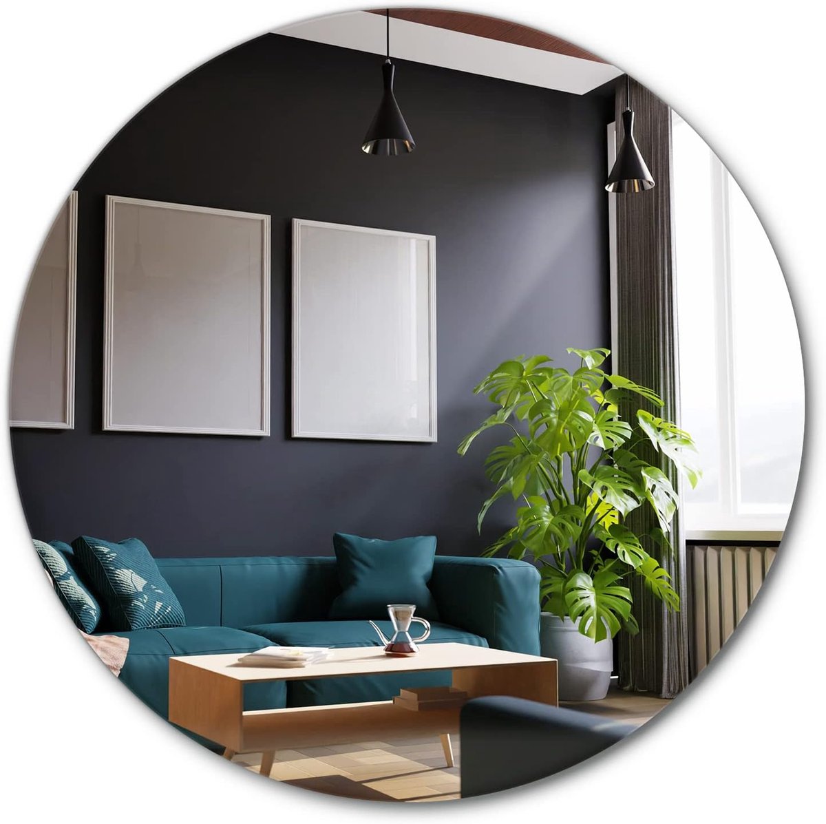Ronde Spiegel Muur spiegel voor woonkamer, slaapkamer, badkamer > 100 cm