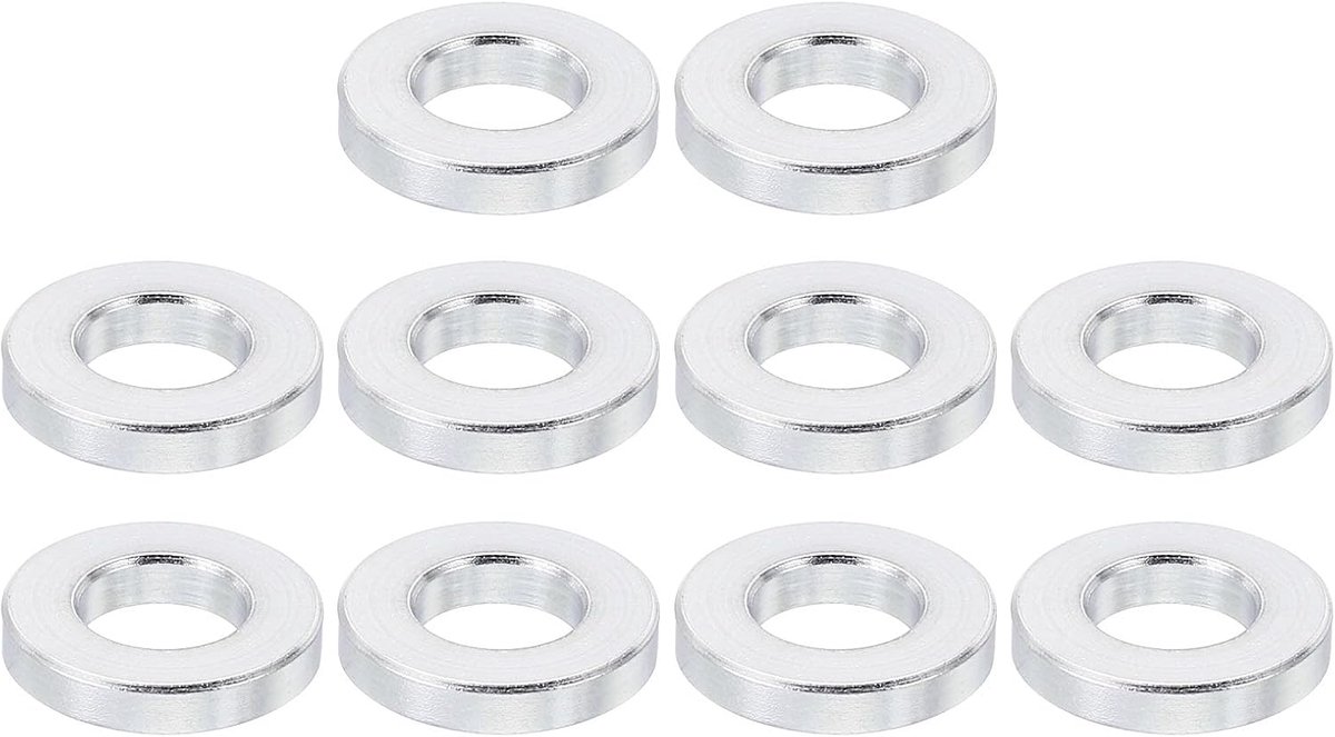 M8 Aluminium Spacers, 10 Stks Metalen Spacer Aluminium 8.2mm ID x 16mm OD x 3mm L Aluminium Spacer Schroef Standoff Ronde voor 5/16 "of M8 Schroefbouten