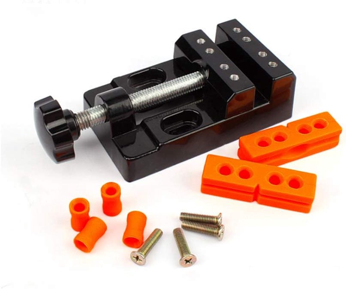 Platte Klem Tafel Kaak Bankklem Mini Boor Druk Vice Opening Parallelle Tafel Vise DIY Sculptuur Craft Carving Tool voor Horloge Repareren Sculptuur Craft Sieraden DIY Tool