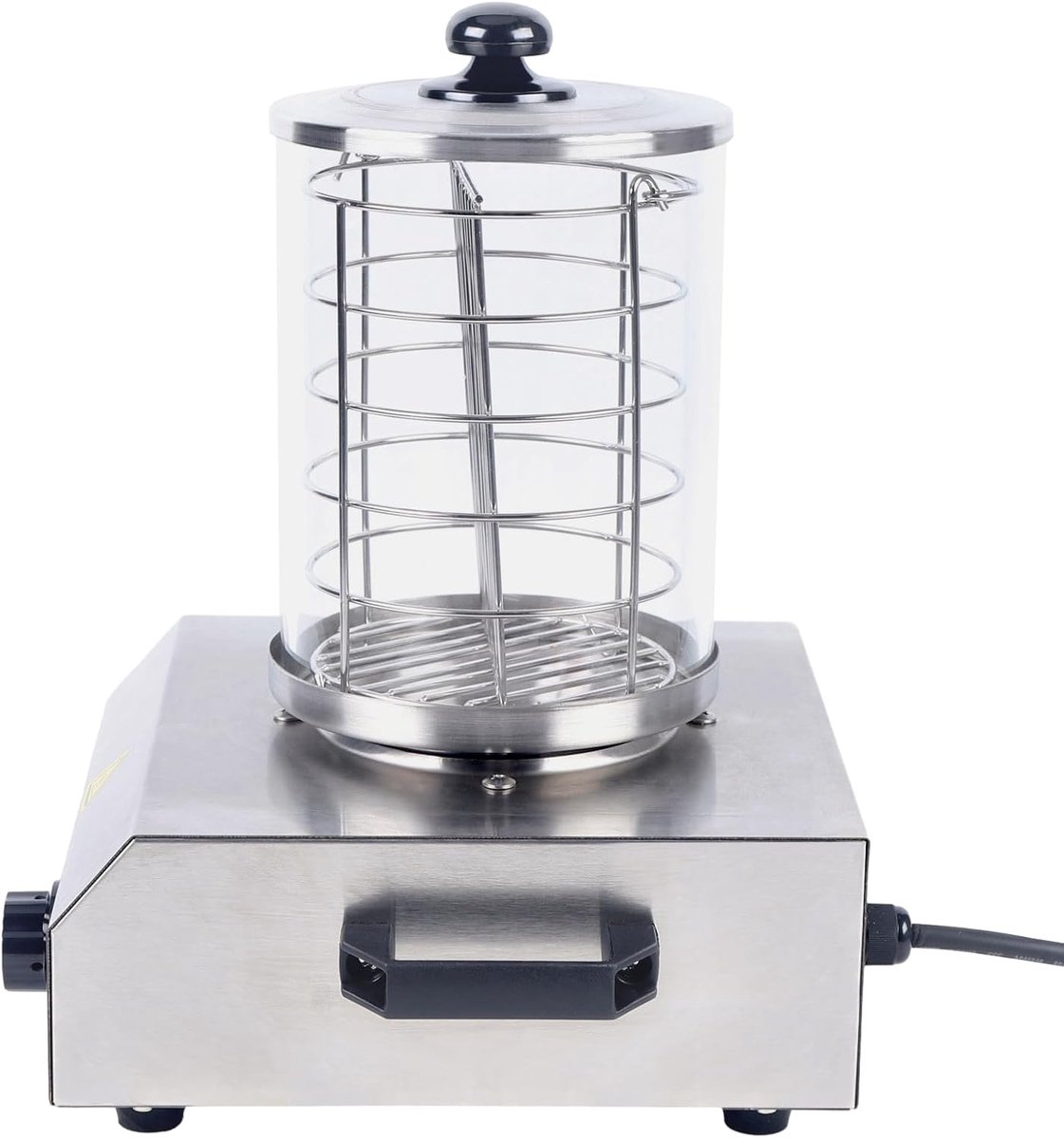 Hot Dog apparaat, commerciële elektrische Hot Dog Maker, roestvrijstalen worstwarmer voor commercieel gebruik thuis (350 W)