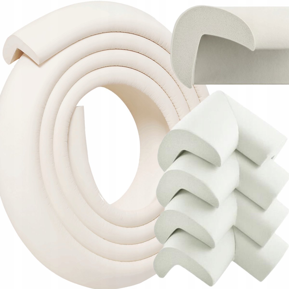 Wit Schuimrubber Hoekbeschermers & Tape - Veiligheid voor Kinderen