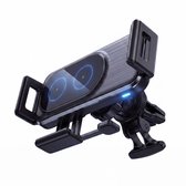 Phreeze CH004 - Telefoonhouder Auto Ventilatie - Mobiel Houder Auto - Draadloze Autolader - GSMhouder Auto - Automatisch Klemmen - Universeel - Zwart